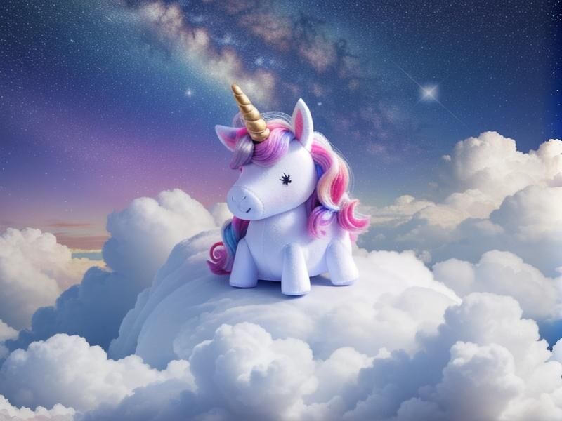 Plush unicorn stuffed animal