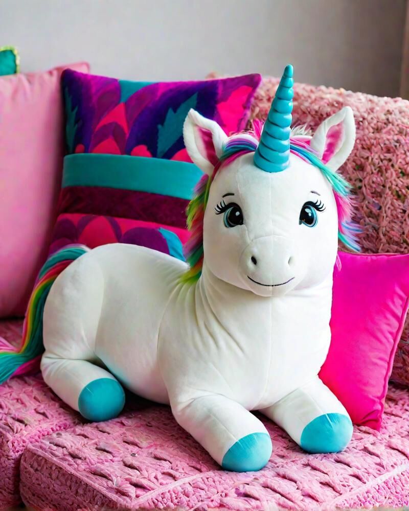 Giant unicorn stuffed animal