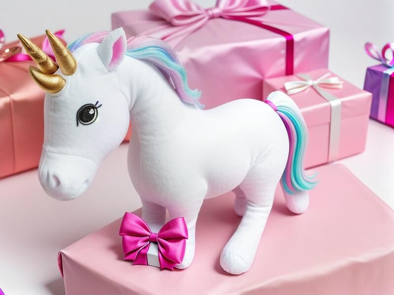 Rainbow unicorn stuffed animal